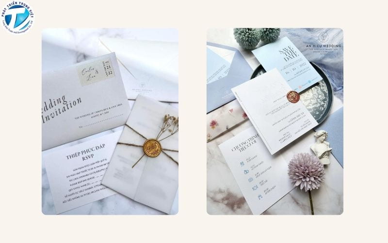 Thiệp cưới tối giản